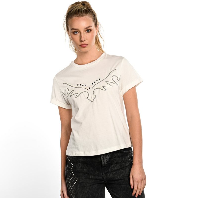 DENIMLAB - Camiseta Mujer Estampado Denimlab