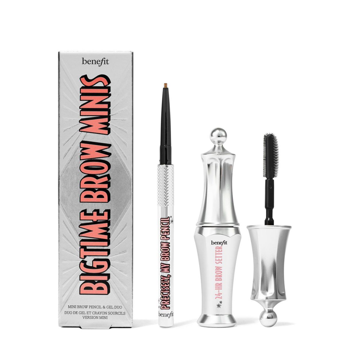 BENEFIT - Kit lápiz para cejas + gel fijador de cejas Benefit Bigtime Brow Minis