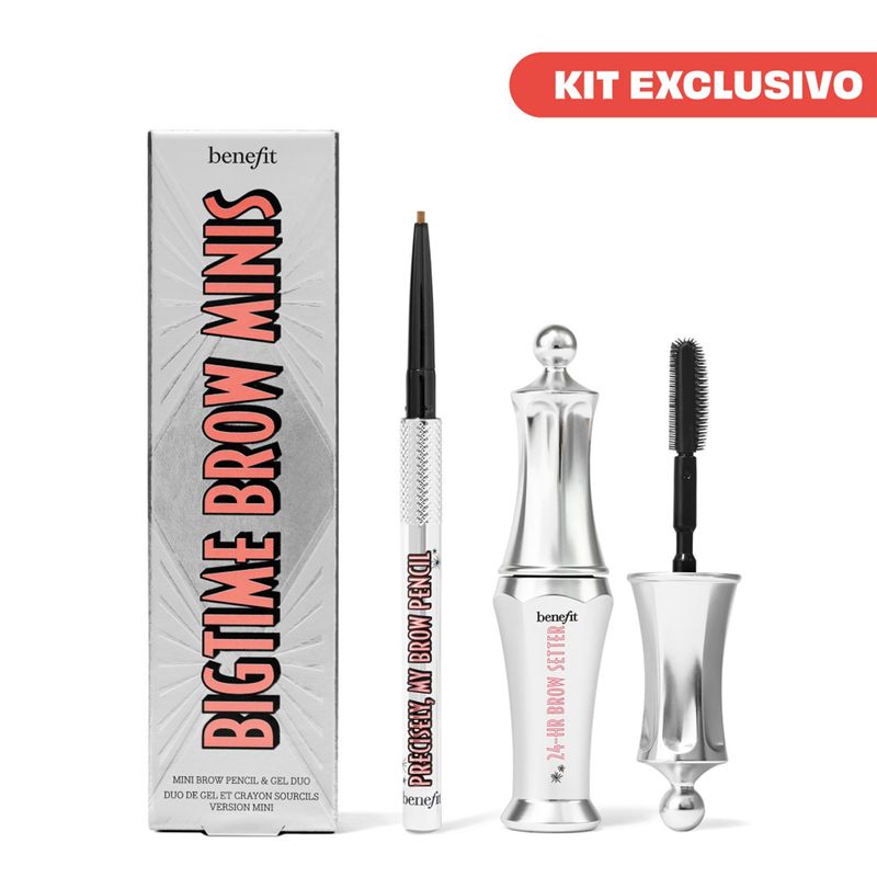 BENEFIT - Kit lápiz para cejas + gel fijador de cejas Benefit Bigtime Brow Minis