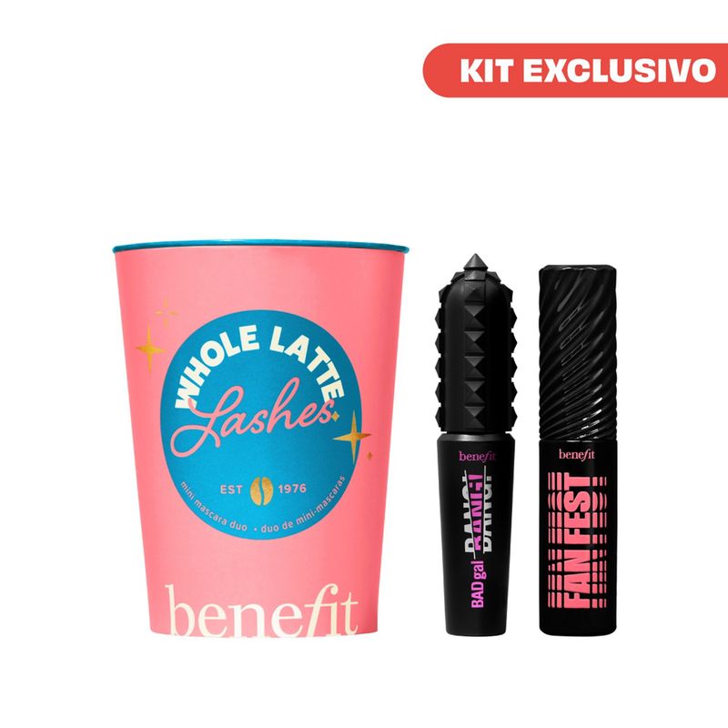 BENEFIT - Kit pestañina Mini Size BADgal BANG!+ pestañina Mini Size Fan Fest Benefit Whole Latte Lashes