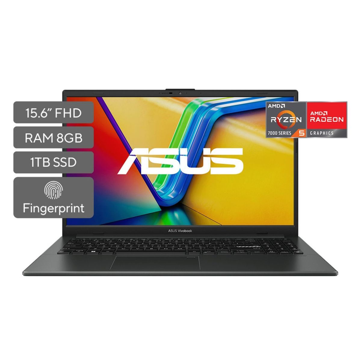 ASUS - Portátil ASUS Vivobook Go 15 | AMD Ryzen 5 | 8GB de RAM | 1TB SSD de almacenamiento | Windows 11 |15.6 Pulgadas | E1504FA-NJ749W |  Computador portátil