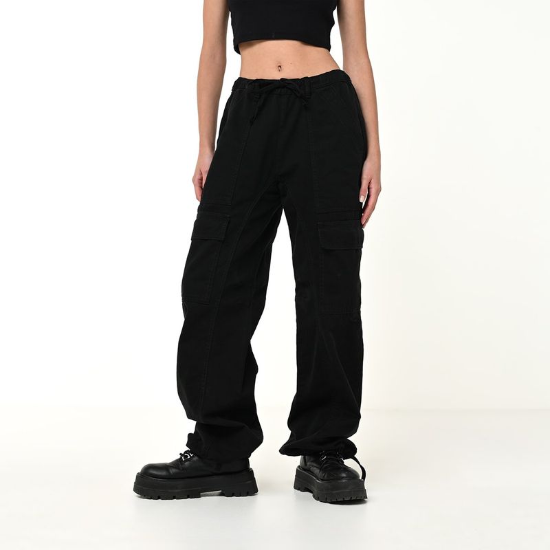 DENIMLAB - Pantalón Cargo Mujer Tiro medio Denimlab