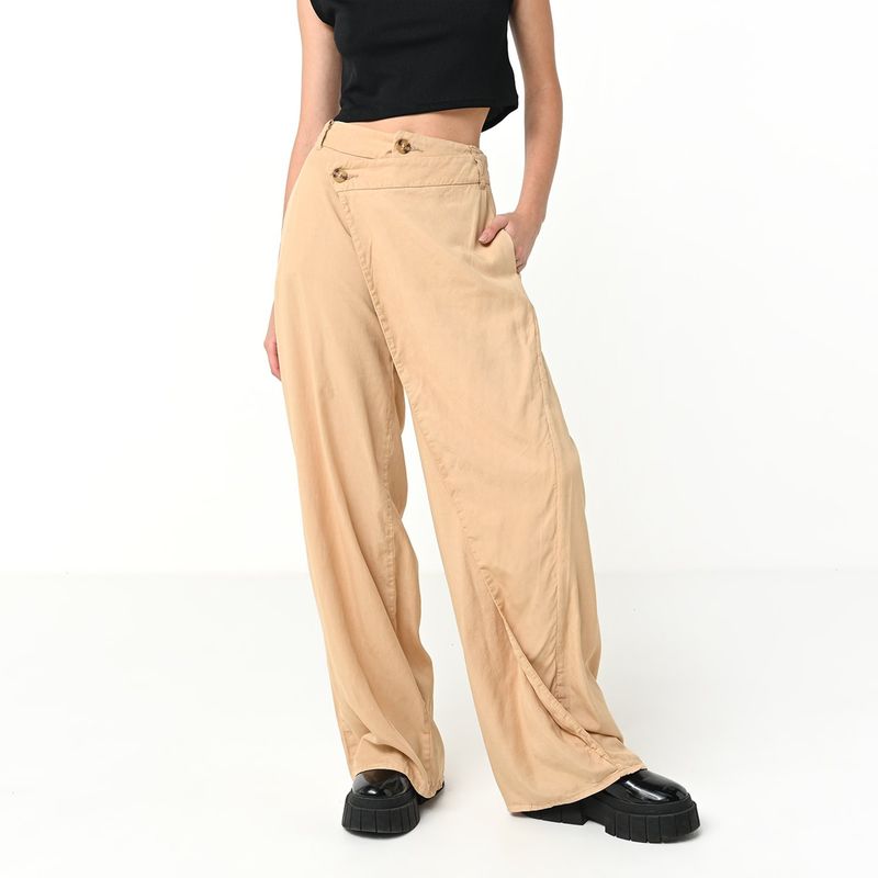 DENIMLAB - Pantalón Wide Leg Mujer Tiro medio Denimlab