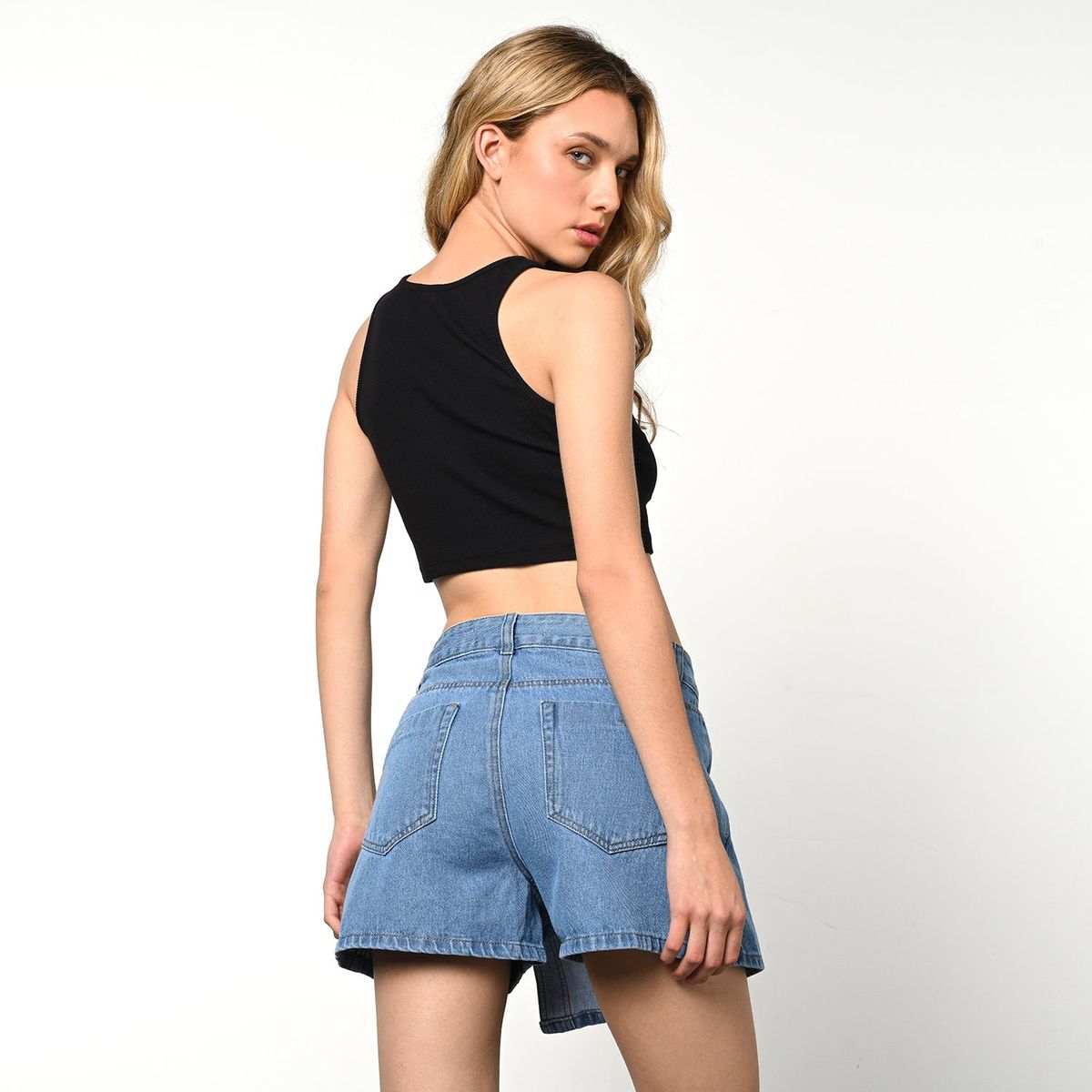 DENIMLAB - Falda short mini Mujer de Algodón Denimlab