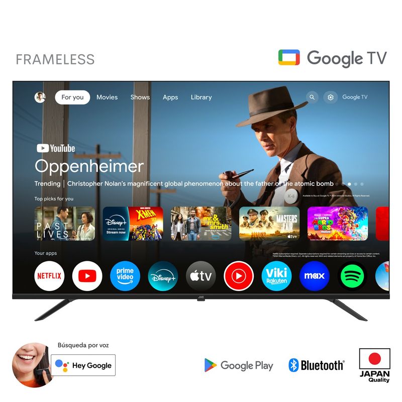 JVC - Televisor JVC | 55 pulgadas LED 4K UHD | LT-55KD548