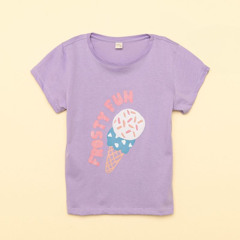 YAMP - Camiseta Niña con Estampado Manga corta Algodón Yamp