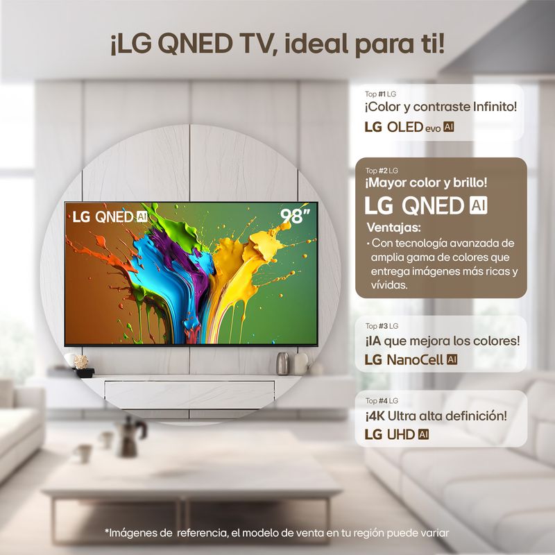 LG - Televisor LG | 98 pulgadas QNED 4K UHD | 98QNED89TSA