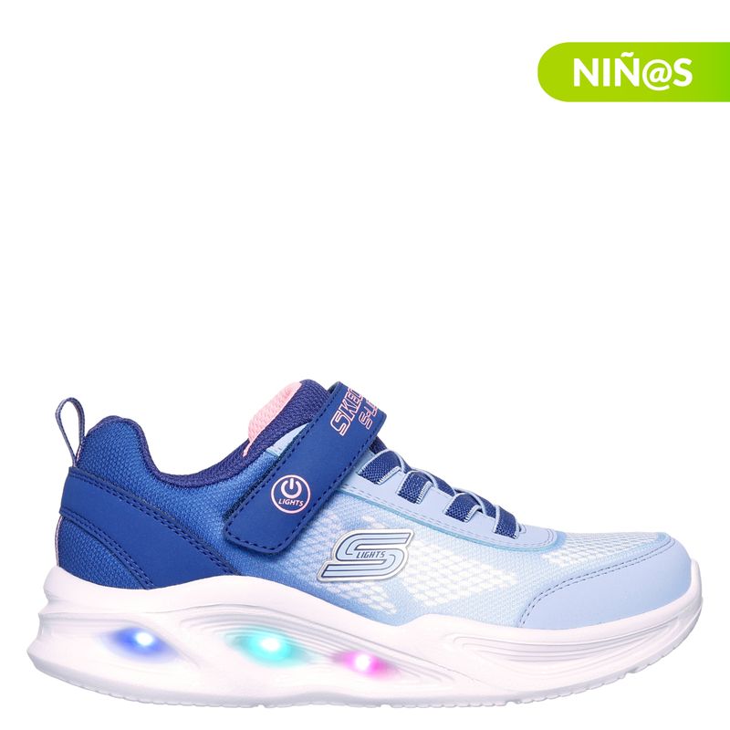 SKECHERS - Tenis con luces Skechers Solaglow para Niña con Velcro