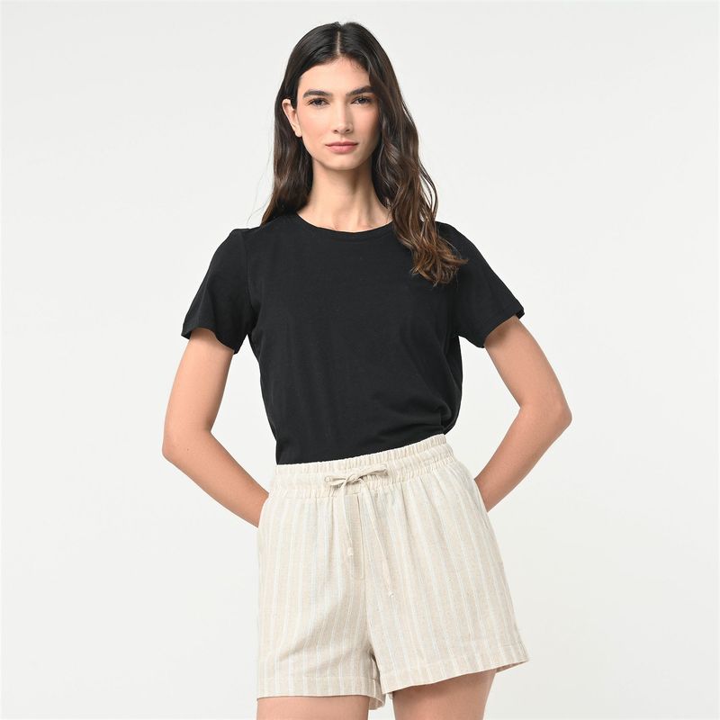 UNIVERSITY CLUB - Short Mujer Tiro alto de Rayas University Club