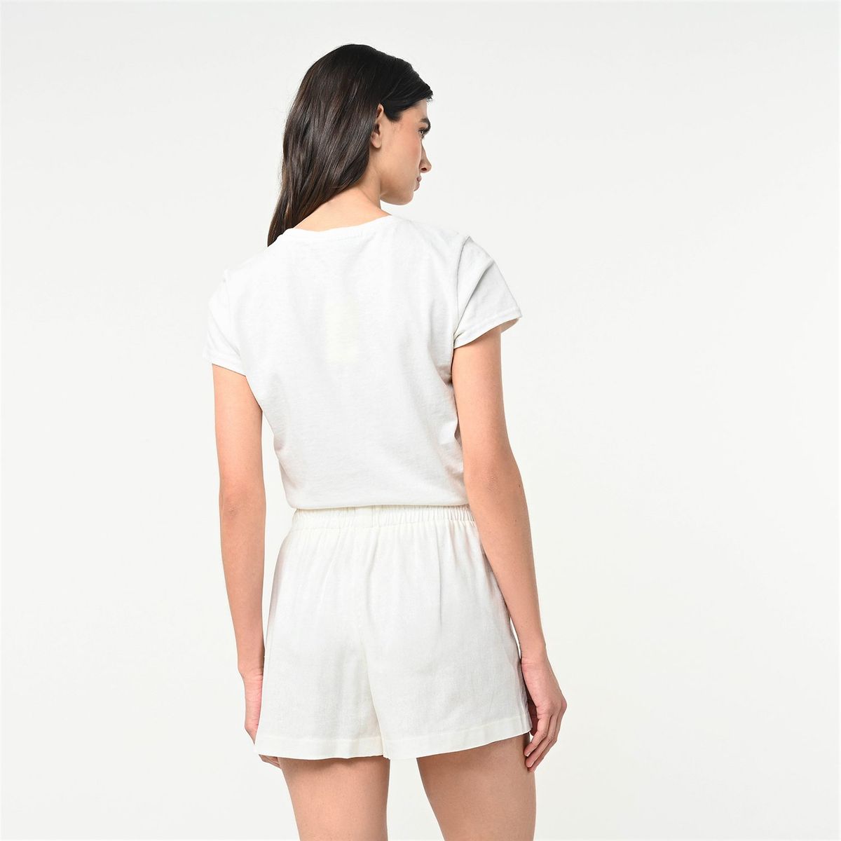 UNIVERSITY CLUB - Short Mujer Tiro alto de Rayas University Club