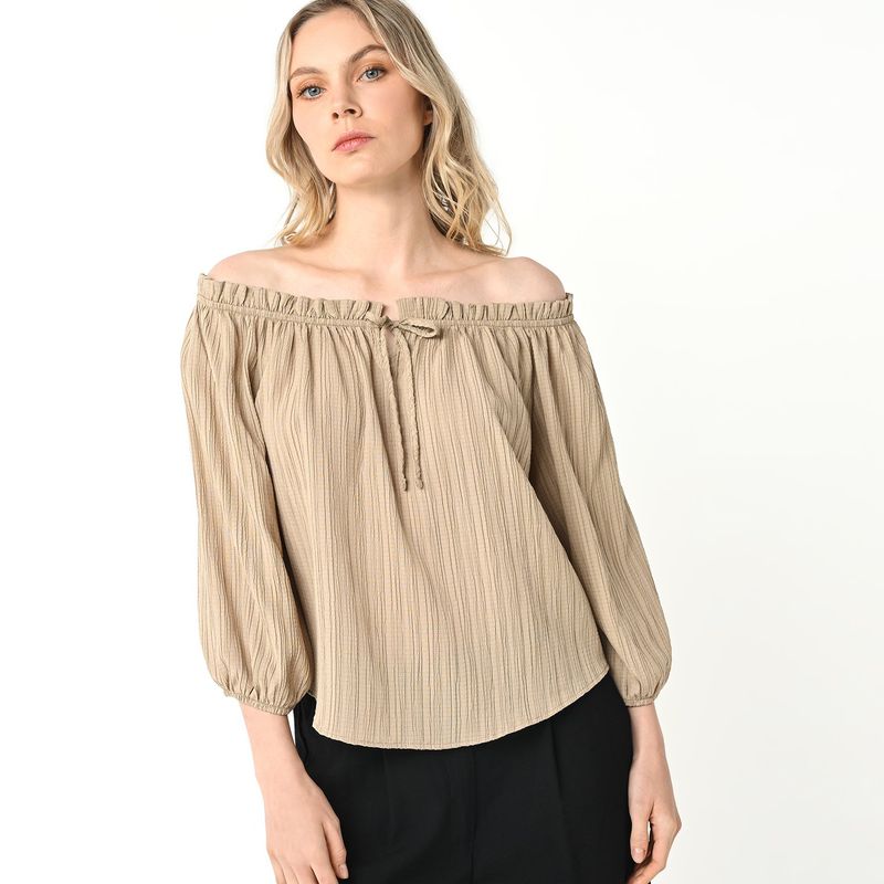 UNIVERSITY CLUB - Blusa Mujer Manga larga globo University Club