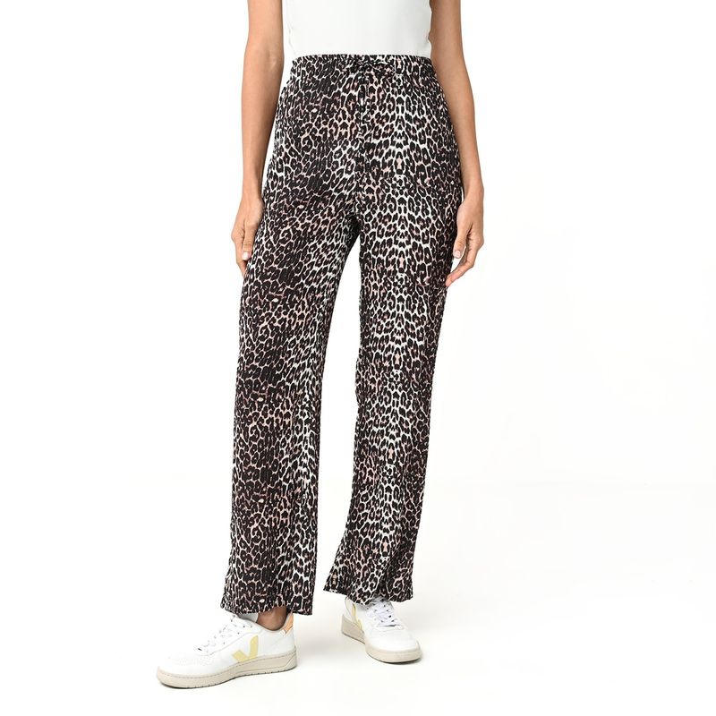 UNIVERSITY CLUB - Pantalón Wide Leg Mujer Tiro alto con Ojalillo University Club