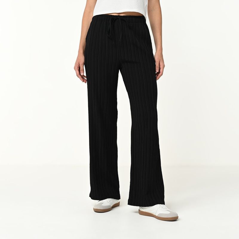 UNIVERSITY CLUB - Pantalón Wide Leg Mujer Tiro alto con Ojalillo University Club