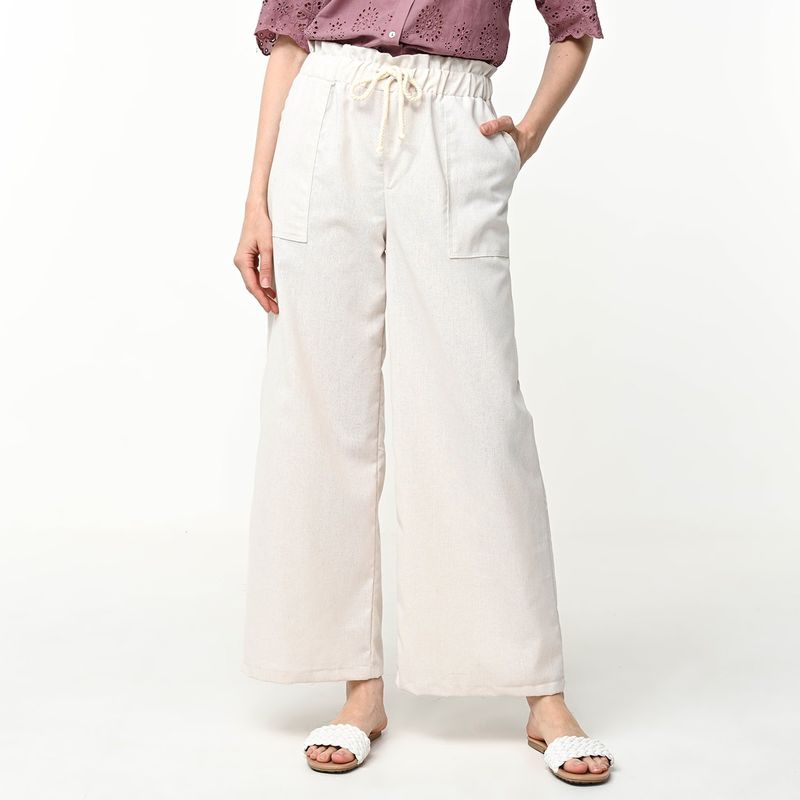 UNIVERSITY CLUB - Pantalón Wide Leg Mujer Tiro alto University Club