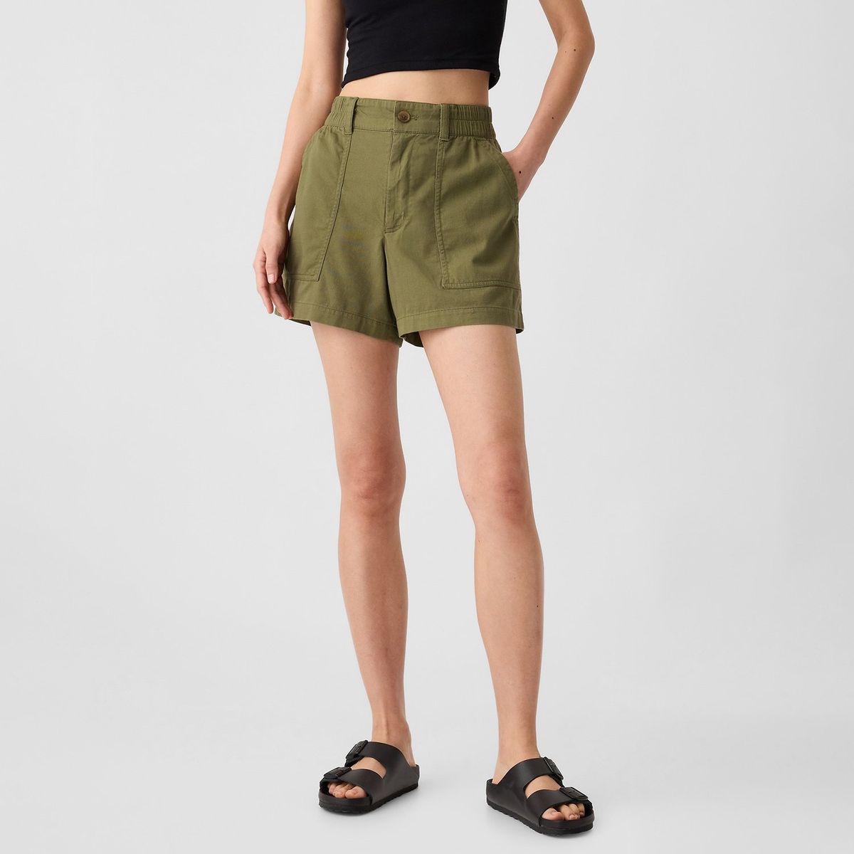 GAP - Short Mujer Tiro alto de Algodón GAP