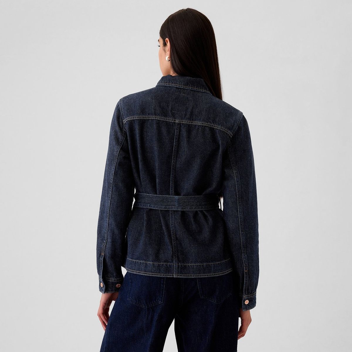 GAP - Chaqueta de jean Mujer Ajustada de Algodón GAP