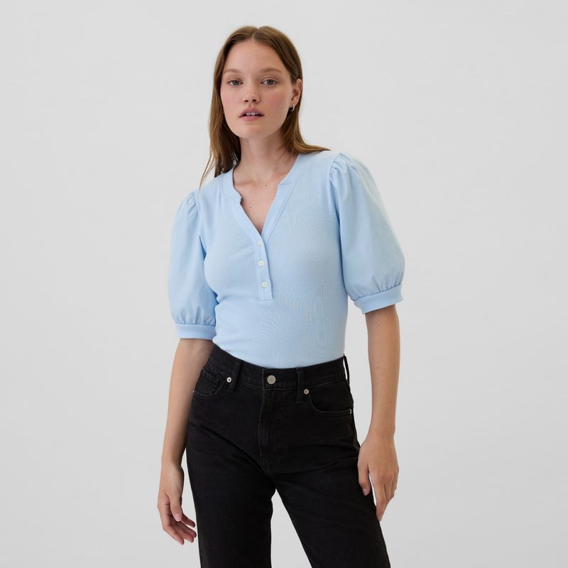 GAP - Blusa Mujer Manga corta globo De Algodón GAP