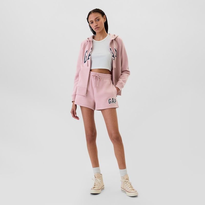 GAP - Short Mujer Tiro alto con Logo de Algodón GAP