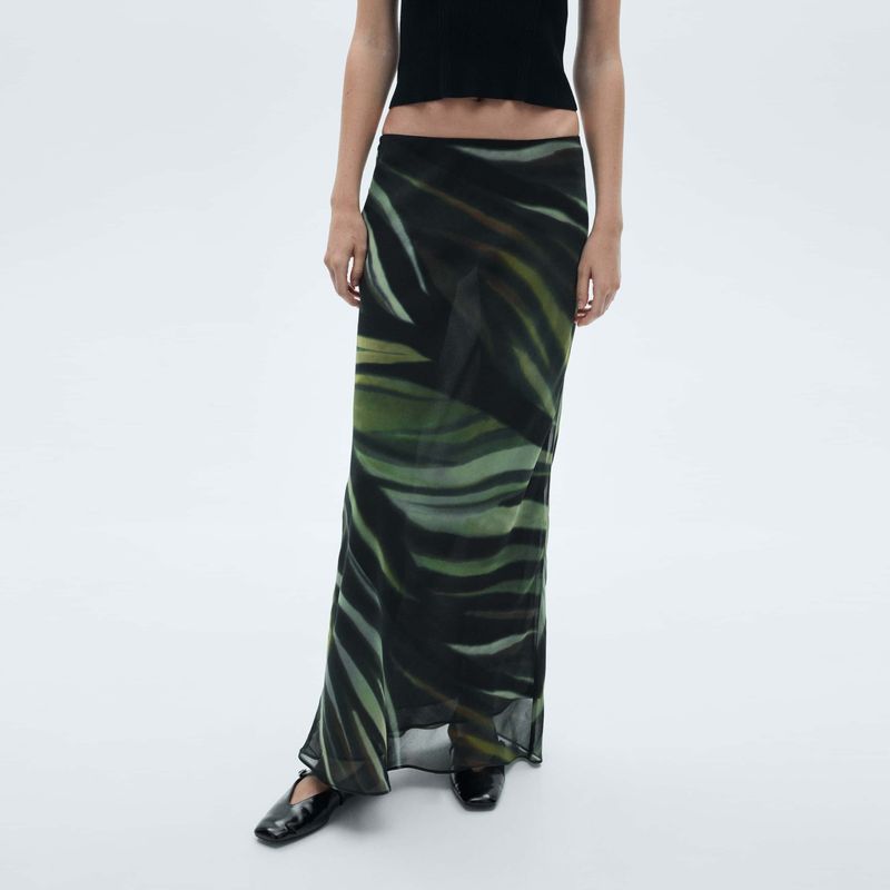 MANGO - Falda Maxi Mujer Tie Dye MANGO