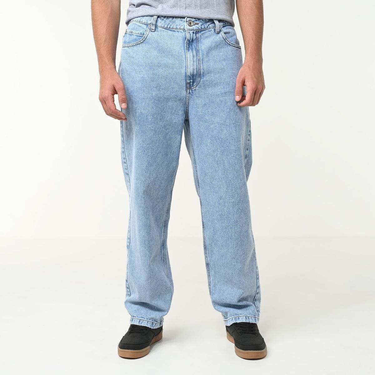 BEARCLIFF - Jean 5 Bolsillos Hombre Baggy de Algodón Largo 32 Bearcliff