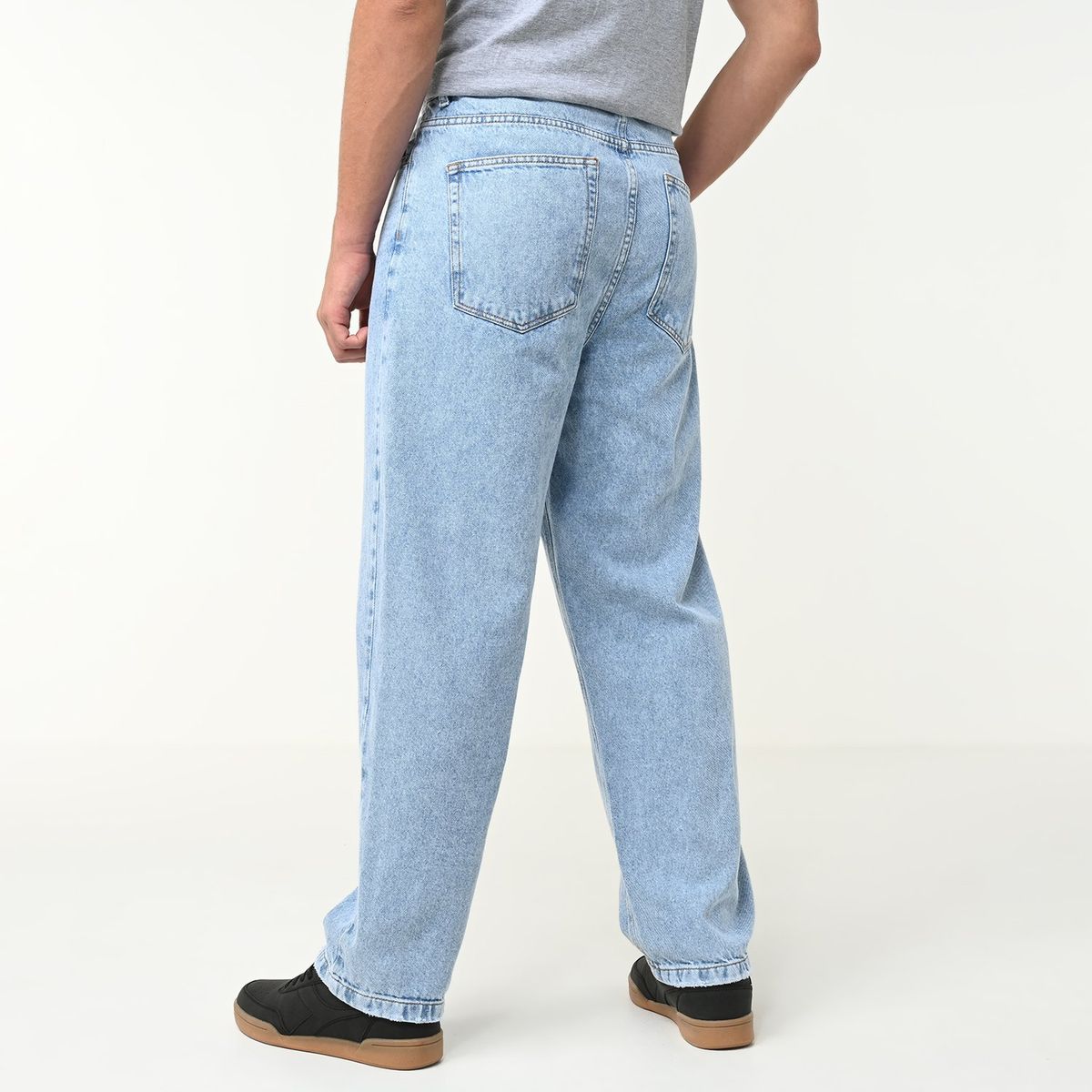 BEARCLIFF - Jean 5 Bolsillos Hombre Baggy de Algodón Largo 32 Bearcliff