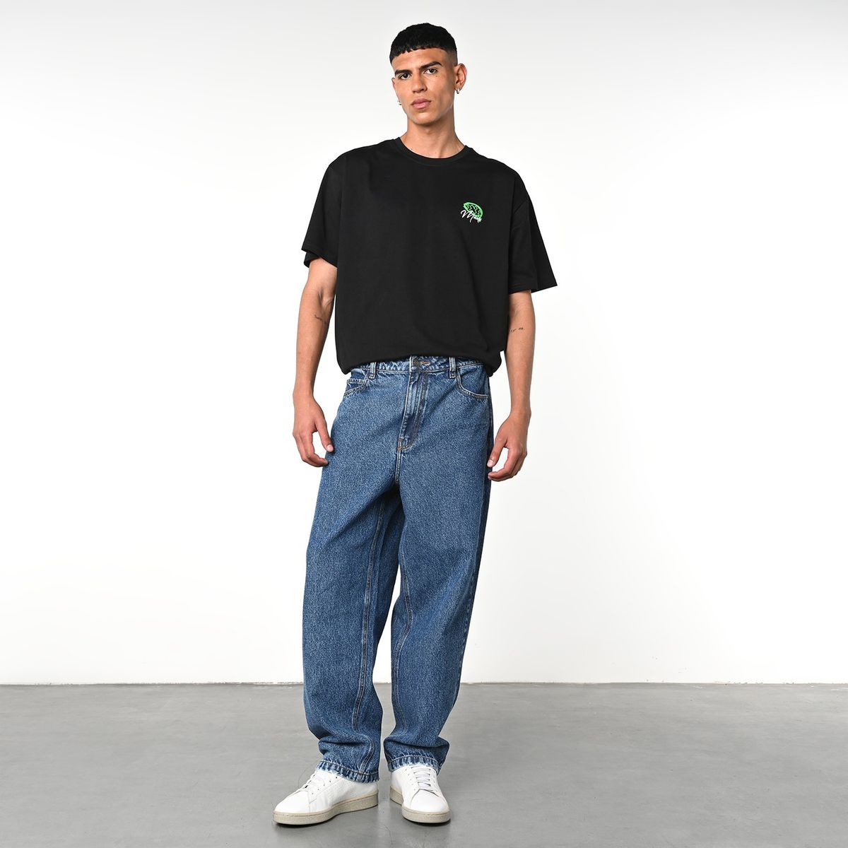 BEARCLIFF - Jean 5 Bolsillos Hombre Baggy de Algodón Largo 32 Bearcliff