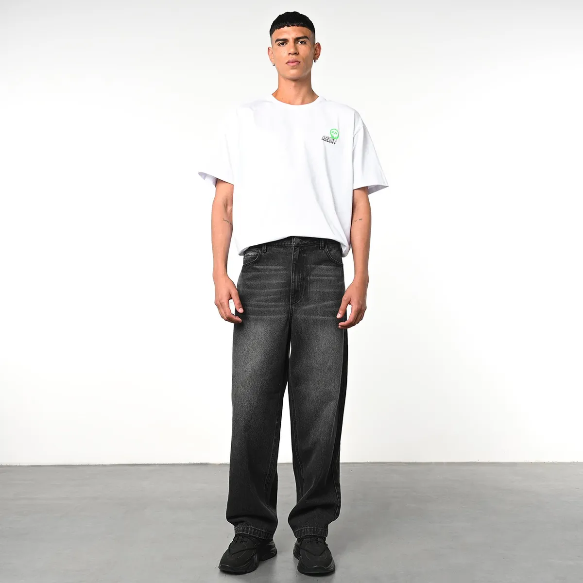 BEARCLIFF - Jean 5 Bolsillos Hombre Baggy de Algodón Largo 32 Bearcliff