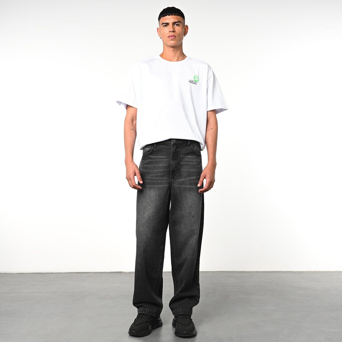 BEARCLIFF - Jean 5 Bolsillos Hombre Baggy de Algodón Largo 32 Bearcliff