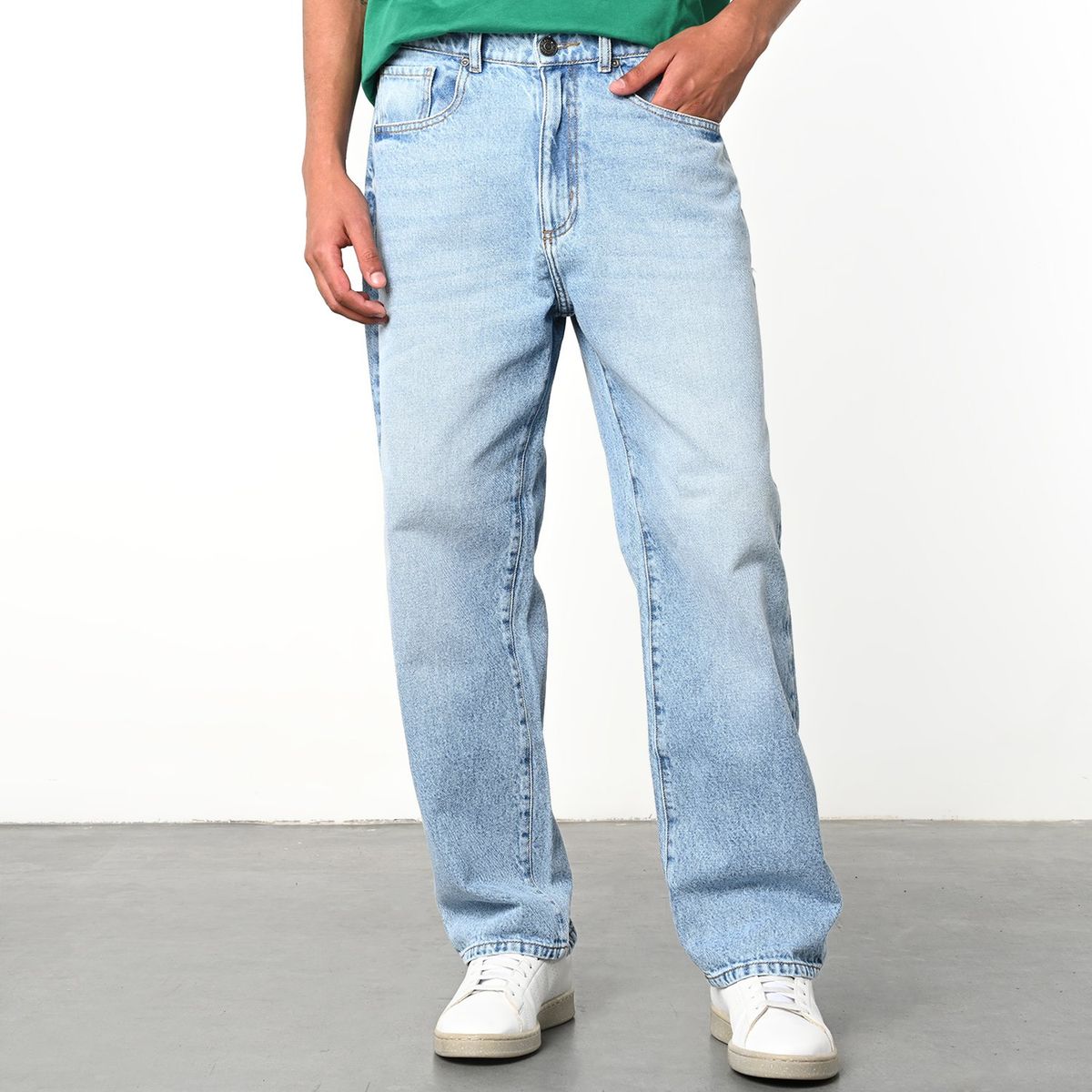 BEARCLIFF - Jean 5 Bolsillos Hombre Baggy de Algodón Largo 32 Bearcliff