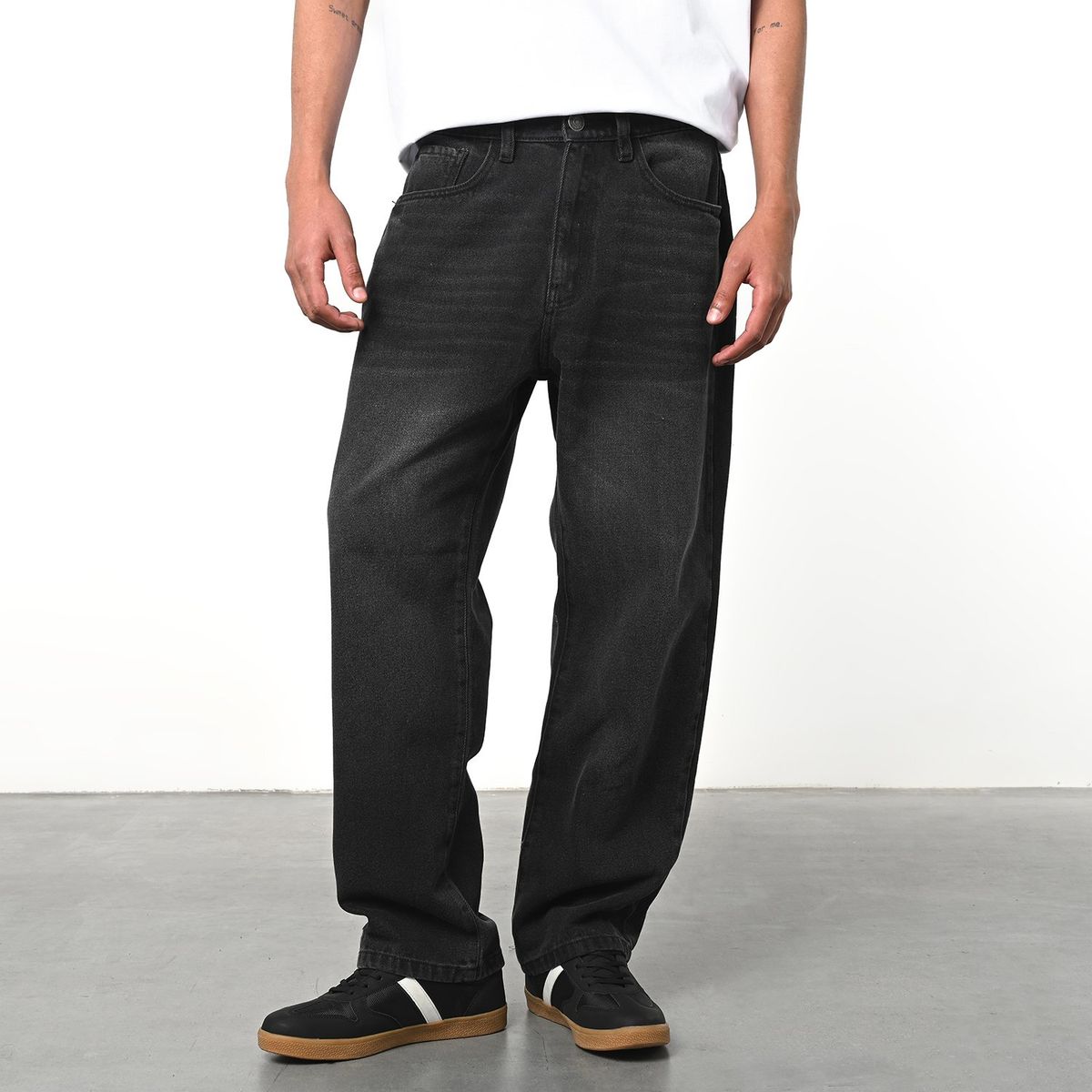 BEARCLIFF - Jean 5 Bolsillos Hombre Baggy de Algodón Largo 32 Bearcliff