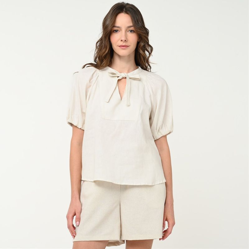 NEWPORT - Blusa Mujer Manga corta de Algodón Newport