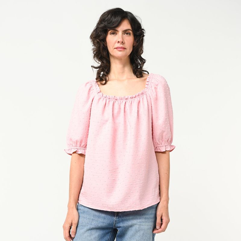 NEWBOAT - Blusa Mujer Manga corta de Algodón Newboat