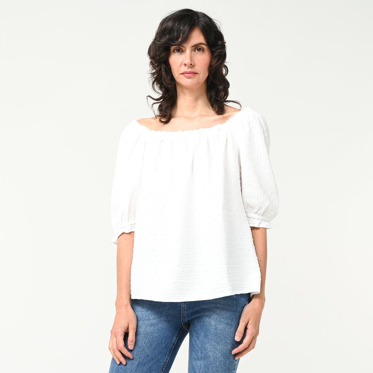 NEWBOAT - Blusa Mujer Manga corta de Algodón Newboat