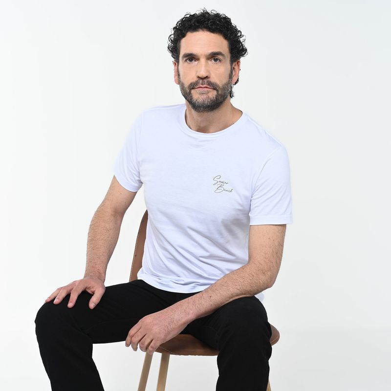 NEWPORT - Camiseta Hombre Manga corta con Estampado de Algodón Newport