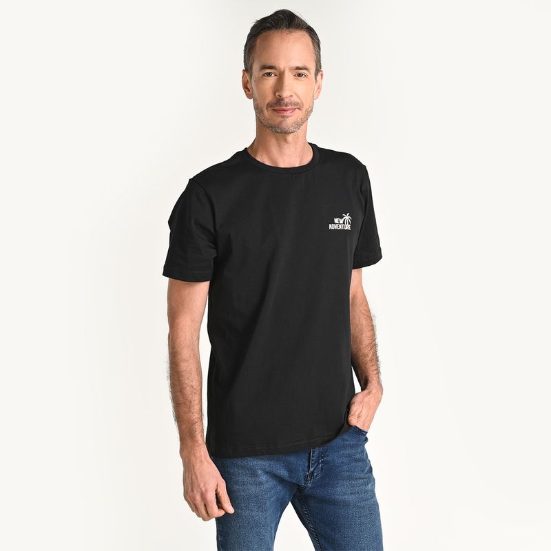 NEWPORT - Camiseta Hombre Manga corta con Estampado de Algodón Newport