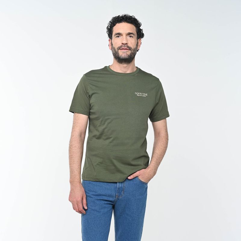 NEWPORT - Camiseta Hombre Manga corta con Estampado de Algodón Newport