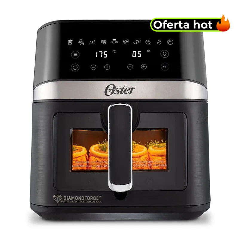 OSTER - Freidora de aire Oster Digital, Recubrimiento Diamond Force 6 lt