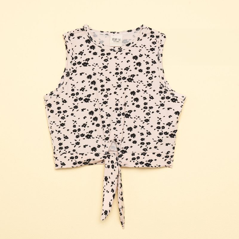 ELV - Camiseta Niña Anudada Algodón ELV