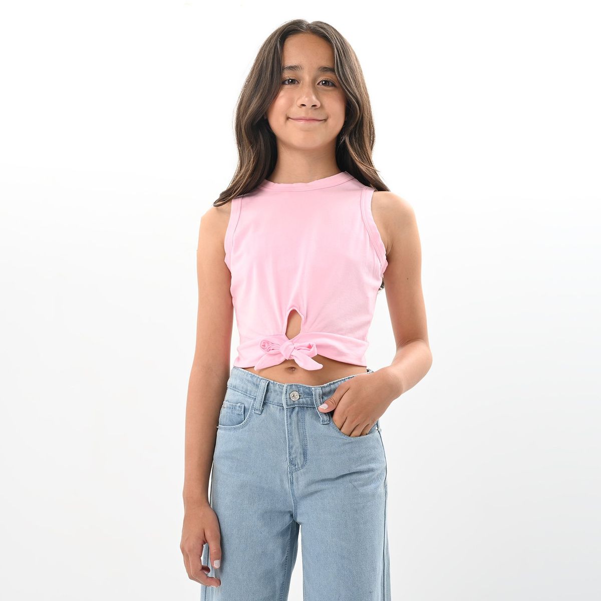 ELV - Camiseta Niña Anudada Algodón ELV