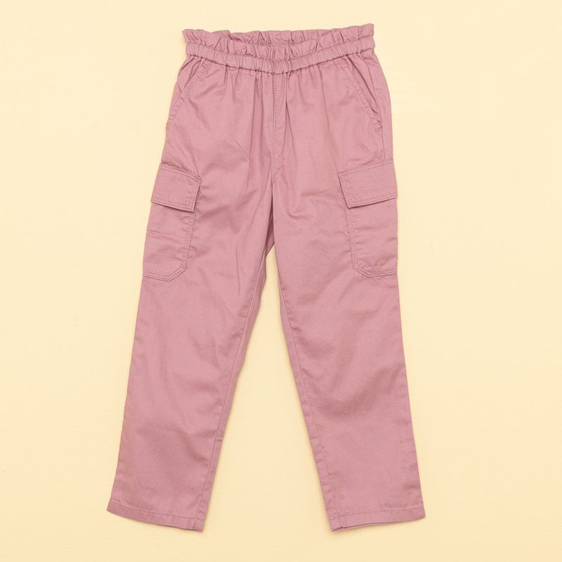 GAP - Pantalón para Bebé niña cintura elásticada Cargo de Algodón GAP
