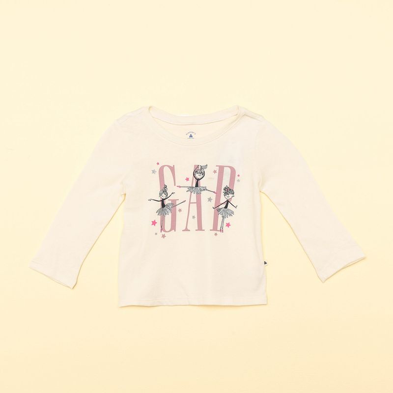 GAP - Camiseta Niña Manga larga Algodón GAP