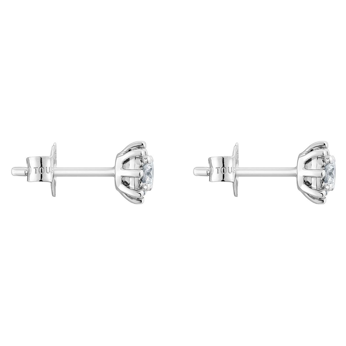 TOUS - Aretes pequeños de oro blanco y diamantes 0,20 ct Les Classiques