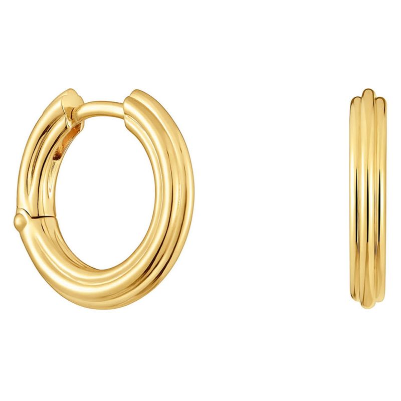 TOUS - Aretes de aro con baño de oro 18 kt sobre plata TOUS 1951