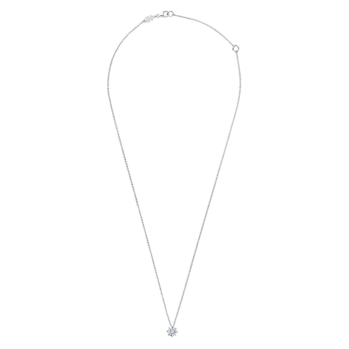 TOUS - Collar corto rosetón de oro blanco y diamantes 0,15 ct Les Classiques
