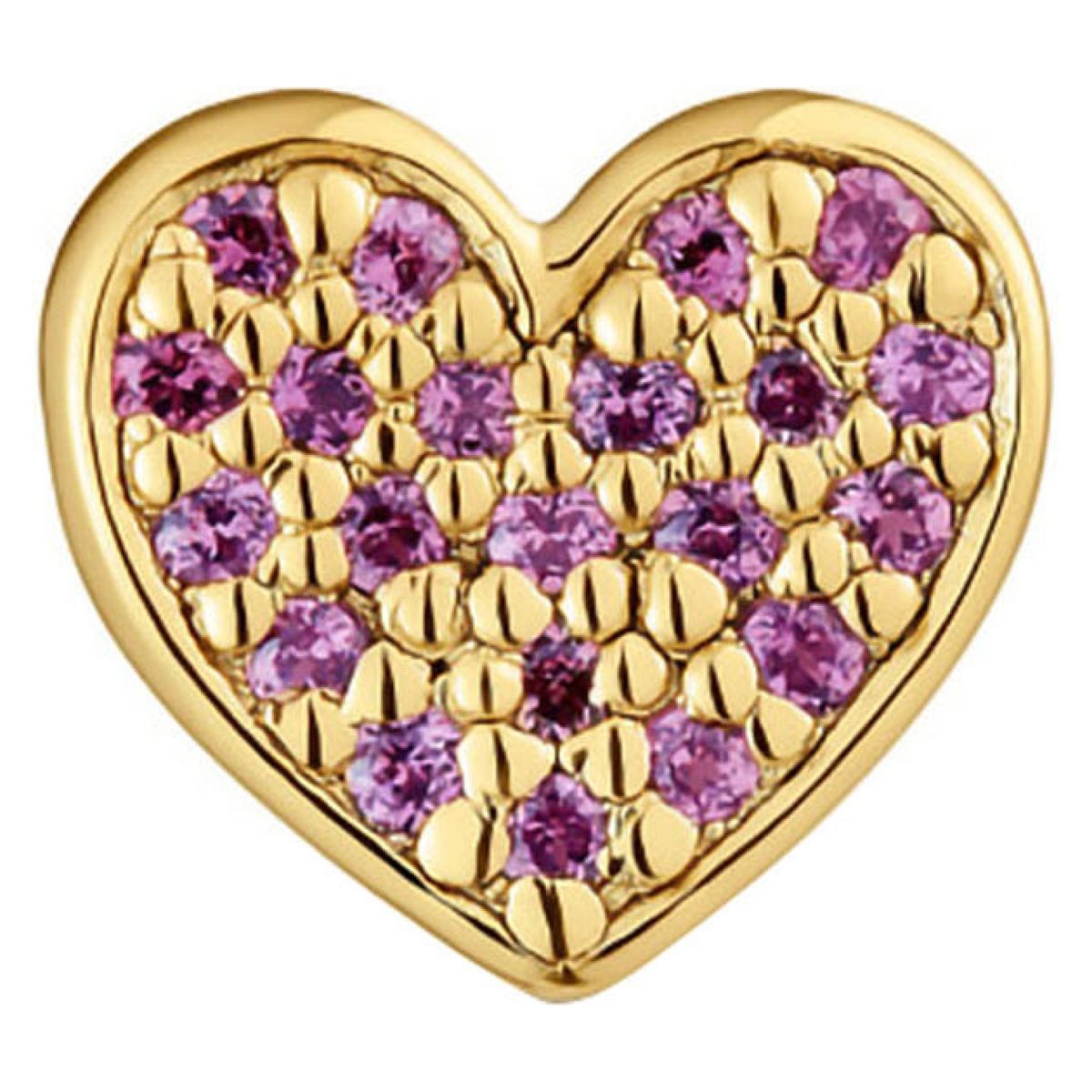 TOUS - Dije corazón con baño de oro 18 kt sobre plata y rodolitas TOUS 1951