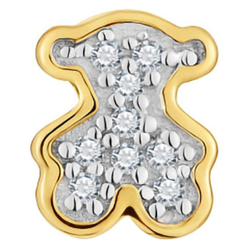 TOUS - Dije oso pequeño con baño de oro 18 kt sobre plata y diamantes TOUS 1950