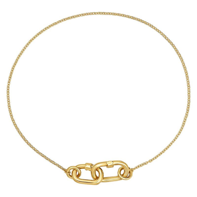 TOUS - Pulsera Cadena De Oro Doble Hold Oval