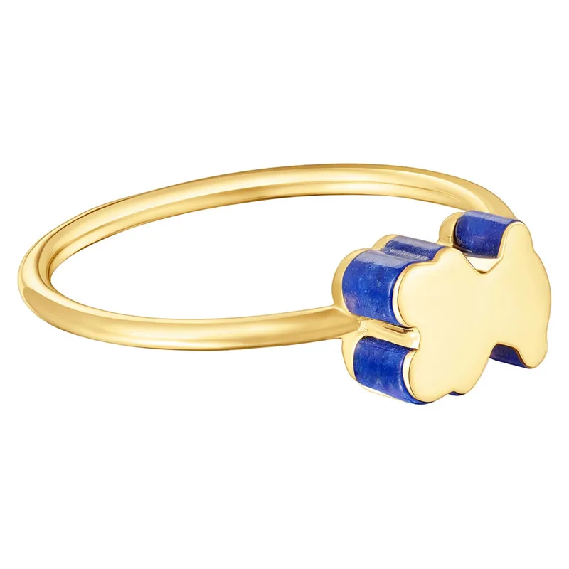 TOUS - Anillo motivo oso de oro y lapislázuli Tous 1954