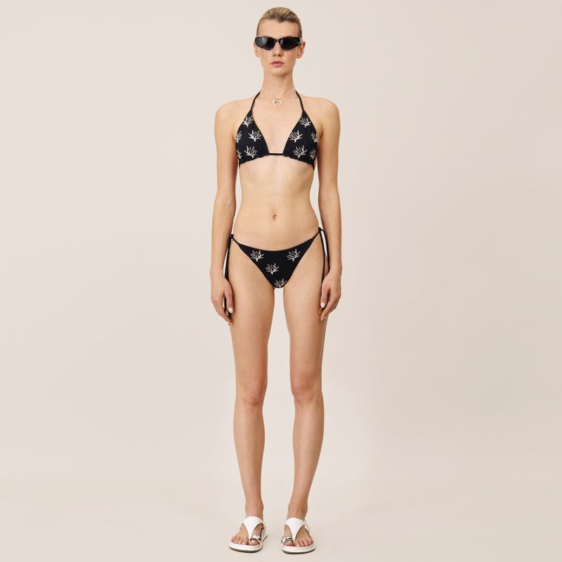 ONDA DE MAR - Panty de vestido de baño donna con bordado Onda de Mar