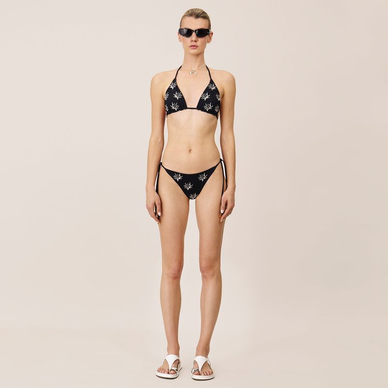 ONDA DE MAR - Top de vestido de baño Maia con copas removibles con bordado Onda de Mar